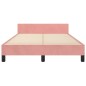 vidaXL Bettgestell mit Kopfteil Rosa 120x190 cm Samt vidaXL Bettgestell mit Kopfteil Rosa 120x190 cm Samt
