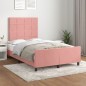 vidaXL Bettgestell mit Kopfteil Rosa 120x190 cm Samt vidaXL Bettgestell mit Kopfteil Rosa 120x190 cm Samt