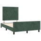vidaXL Bettgestell mit Kopfteil Dunkelgrün 120x190 cm Samt vidaXL Bettgestell mit Kopfteil Dunkelgrün 120x190 cm Samt