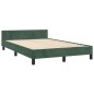 vidaXL Bettgestell mit Kopfteil Dunkelgrün 120x190 cm Samt vidaXL Bettgestell mit Kopfteil Dunkelgrün 120x190 cm Samt