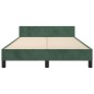 vidaXL Bettgestell mit Kopfteil Dunkelgrün 120x190 cm Samt vidaXL Bettgestell mit Kopfteil Dunkelgrün 120x190 cm Samt