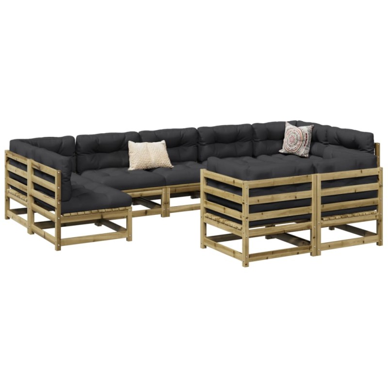 vidaXL 9-tlg. Garten-Sofagarnitur Kiefernholz Imprägniert vidaXL 9-tlg. Garten-Sofagarnitur Kiefernholz Imprägniert