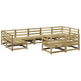 vidaXL 9-tlg. Garten-Sofagarnitur Kiefernholz Imprägniert