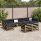 vidaXL 9-tlg. Garten-Sofagarnitur Kiefernholz Imprägniert vidaXL 9-tlg. Garten-Sofagarnitur Kiefernholz Imprägniert