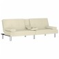 vidaXL Schlafsofa mit Getränkehaltern Creme Kunstleder vidaXL Schlafsofa mit Getränkehaltern Creme Kunstleder