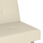 vidaXL Schlafsofa mit Getränkehaltern Creme Kunstleder vidaXL Schlafsofa mit Getränkehaltern Creme Kunstleder