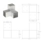 vidaXL Pfostenverbinder Y-Form Verzinktes Metall 101 x 101 mm vidaXL Pfostenverbinder Y-Form Verzinktes Metall 101 x 101 mm