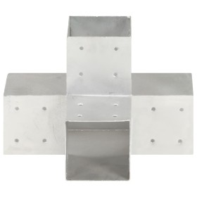 vidaXL Pfostenverbinder X-Form Verzinktes Metall 101 x 101 mm