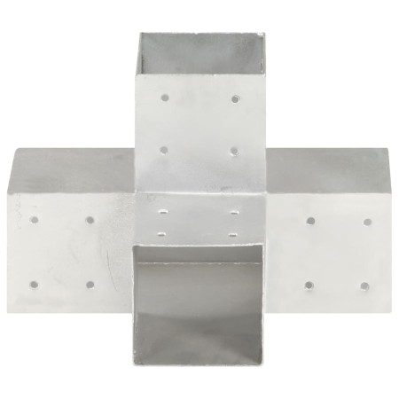 vidaXL Pfostenverbinder X-Form Verzinktes Metall 101 x 101 mm