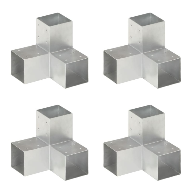 vidaXL Pfostenverbinder 4 Stk. Y-Form Verzinktes Metall 91 x 91 mm vidaXL Pfostenverbinder 4 Stk. Y-Form Verzinktes Metall 91 x 91 mm