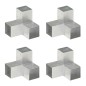 vidaXL Pfostenverbinder 4 Stk. Y-Form Verzinktes Metall 91 x 91 mm vidaXL Pfostenverbinder 4 Stk. Y-Form Verzinktes Metall 91 x 91 mm