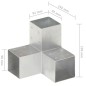 vidaXL Pfostenverbinder 4 Stk. Y-Form Verzinktes Metall 91 x 91 mm vidaXL Pfostenverbinder 4 Stk. Y-Form Verzinktes Metall 91 x 91 mm