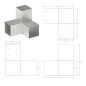 vidaXL Pfostenverbinder 4 Stk. Y-Form Verzinktes Metall 91 x 91 mm vidaXL Pfostenverbinder 4 Stk. Y-Form Verzinktes Metall 91 x 91 mm