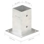 vidaXL Pfostenanker 4 Stk. Verzinktes Metall 81 mm vidaXL Pfostenanker 4 Stk. Verzinktes Metall 81 mm