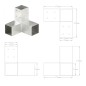 vidaXL Pfostenverbinder Y-Form Verzinktes Metall 71 x 71 mm vidaXL Pfostenverbinder Y-Form Verzinktes Metall 71 x 71 mm