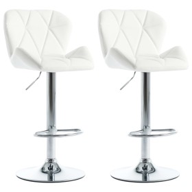 vidaXL Barhocker 2 Stk. Weiß Kunstleder 