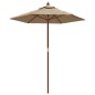 vidaXL Sonnenschirm mit Holzmast Taupe 196x231 cm vidaXL Sonnenschirm mit Holzmast Taupe 196x231 cm