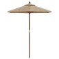 vidaXL Sonnenschirm mit Holzmast Taupe 196x231 cm vidaXL Sonnenschirm mit Holzmast Taupe 196x231 cm