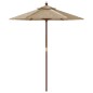 vidaXL Sonnenschirm mit Holzmast Taupe 196x231 cm vidaXL Sonnenschirm mit Holzmast Taupe 196x231 cm