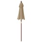 vidaXL Sonnenschirm mit Holzmast Taupe 196x231 cm vidaXL Sonnenschirm mit Holzmast Taupe 196x231 cm