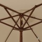 vidaXL Sonnenschirm mit Holzmast Taupe 196x231 cm vidaXL Sonnenschirm mit Holzmast Taupe 196x231 cm
