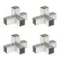 vidaXL Pfostenverbinder 4 Stk. X-Form Verzinktes Metall 71 x 71 mm vidaXL Pfostenverbinder 4 Stk. X-Form Verzinktes Metall 71 x 71 mm