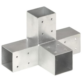 vidaXL Pfostenverbinder 4 Stk. X-Form Verzinktes Metall 71 x 71 mm