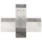 vidaXL Pfostenverbinder 4 Stk. X-Form Verzinktes Metall 71 x 71 mm vidaXL Pfostenverbinder 4 Stk. X-Form Verzinktes Metall 71 x 71 mm