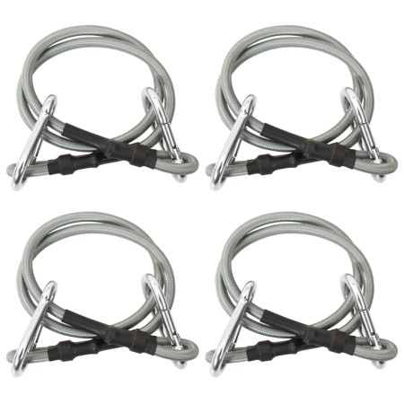 vidaXL Seile mit Karabiner 4 Stk. Gummi