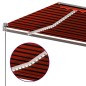 Automatische Markise mit LED & Windsensor 6x3 m Orange & Braun Automatische Markise mit LED & Windsensor 6x3 m Orange & Braun