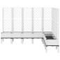 vidaXL Pflanzkübel mit Rankgitter Weiß 200x160x142 cm PP vidaXL Pflanzkübel mit Rankgitter Weiß 200x160x142 cm PP