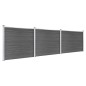 Zaunelement Set WPC 526x146 cm Schwarz Zaunelement Set WPC 526x146 cm Schwarz
