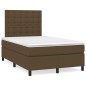 vidaXL Boxspringbett mit Matratze Dunkelbraun 120x190 cm Stoff vidaXL Boxspringbett mit Matratze Dunkelbraun 120x190 cm Stoff
