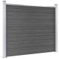 Zaunelement Set WPC 526x146 cm Schwarz Zaunelement Set WPC 526x146 cm Schwarz