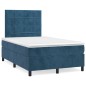 vidaXL Boxspringbett mit Matratze Dunkelblau 120x190 cm Samt vidaXL Boxspringbett mit Matratze Dunkelblau 120x190 cm Samt