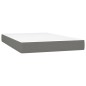 vidaXL Boxspringbett mit Matratze & LED Dunkelgrau 120x190 cm Stoff vidaXL Boxspringbett mit Matratze & LED Dunkelgrau 120x190 cm Stoff