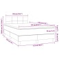 vidaXL Boxspringbett mit Matratze & LED Dunkelgrau 120x190 cm Stoff vidaXL Boxspringbett mit Matratze & LED Dunkelgrau 120x190 cm Stoff