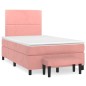vidaXL Boxspringbett mit Matratze Rosa 120x190 cm Samt vidaXL Boxspringbett mit Matratze Rosa 120x190 cm Samt