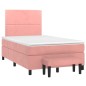 vidaXL Boxspringbett mit Matratze Rosa 120x190 cm Samt vidaXL Boxspringbett mit Matratze Rosa 120x190 cm Samt
