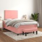 vidaXL Boxspringbett mit Matratze Rosa 120x190 cm Samt vidaXL Boxspringbett mit Matratze Rosa 120x190 cm Samt