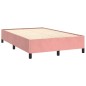 vidaXL Boxspringbett mit Matratze Rosa 120x190 cm Samt vidaXL Boxspringbett mit Matratze Rosa 120x190 cm Samt