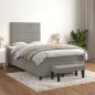 vidaXL Boxspringbett mit Matratze Hellgrau 120x190 cm Samt vidaXL Boxspringbett mit Matratze Hellgrau 120x190 cm Samt