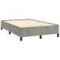 vidaXL Boxspringbett mit Matratze Hellgrau 120x190 cm Samt vidaXL Boxspringbett mit Matratze Hellgrau 120x190 cm Samt