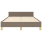 vidaXL Bettgestell mit Kopfteil Taupe 120x190 cm Stoff vidaXL Bettgestell mit Kopfteil Taupe 120x190 cm Stoff
