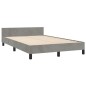 vidaXL Bettgestell mit Kopfteil Hellgrau 120x190 cm Samt vidaXL Bettgestell mit Kopfteil Hellgrau 120x190 cm Samt