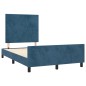 vidaXL Bettgestell mit Kopfteil Dunkelblau 120x190 cm Samt vidaXL Bettgestell mit Kopfteil Dunkelblau 120x190 cm Samt