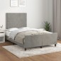 vidaXL Bettgestell mit Kopfteil Hellgrau 120x190 cm Samt vidaXL Bettgestell mit Kopfteil Hellgrau 120x190 cm Samt