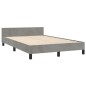 vidaXL Bettgestell mit Kopfteil Hellgrau 120x190 cm Samt vidaXL Bettgestell mit Kopfteil Hellgrau 120x190 cm Samt