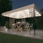 vidaXL Pavillon mit LED-Lichterkette 3x4 m Cremeweiß vidaXL Pavillon mit LED-Lichterkette 3x4 m Cremeweiß