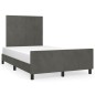 vidaXL Bettgestell mit Kopfteil Dunkelgrau 120x190 cm Samt vidaXL Bettgestell mit Kopfteil Dunkelgrau 120x190 cm Samt